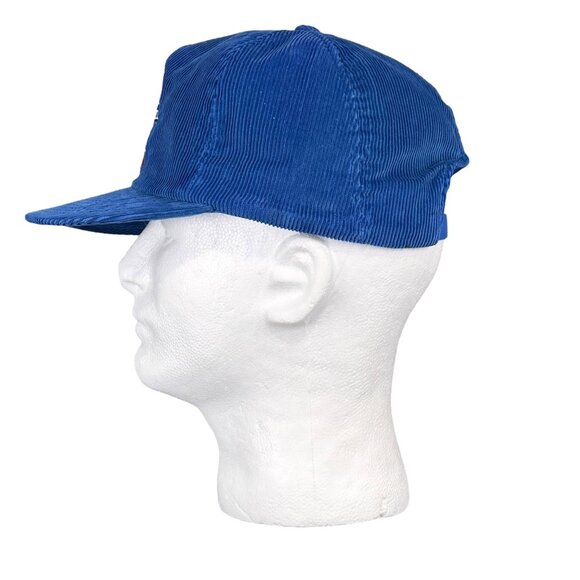 Vintage 80s Pabst Blue Ribbon Corduroy Adjustable Strap Hat - Picture 4 of 6